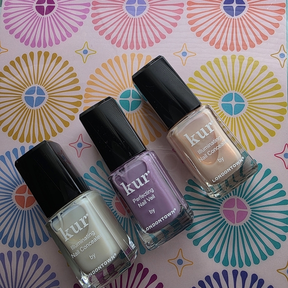 Londontown Kur Nail Veil Trio - Cream, Purple, Tan - Picture 6 of 6